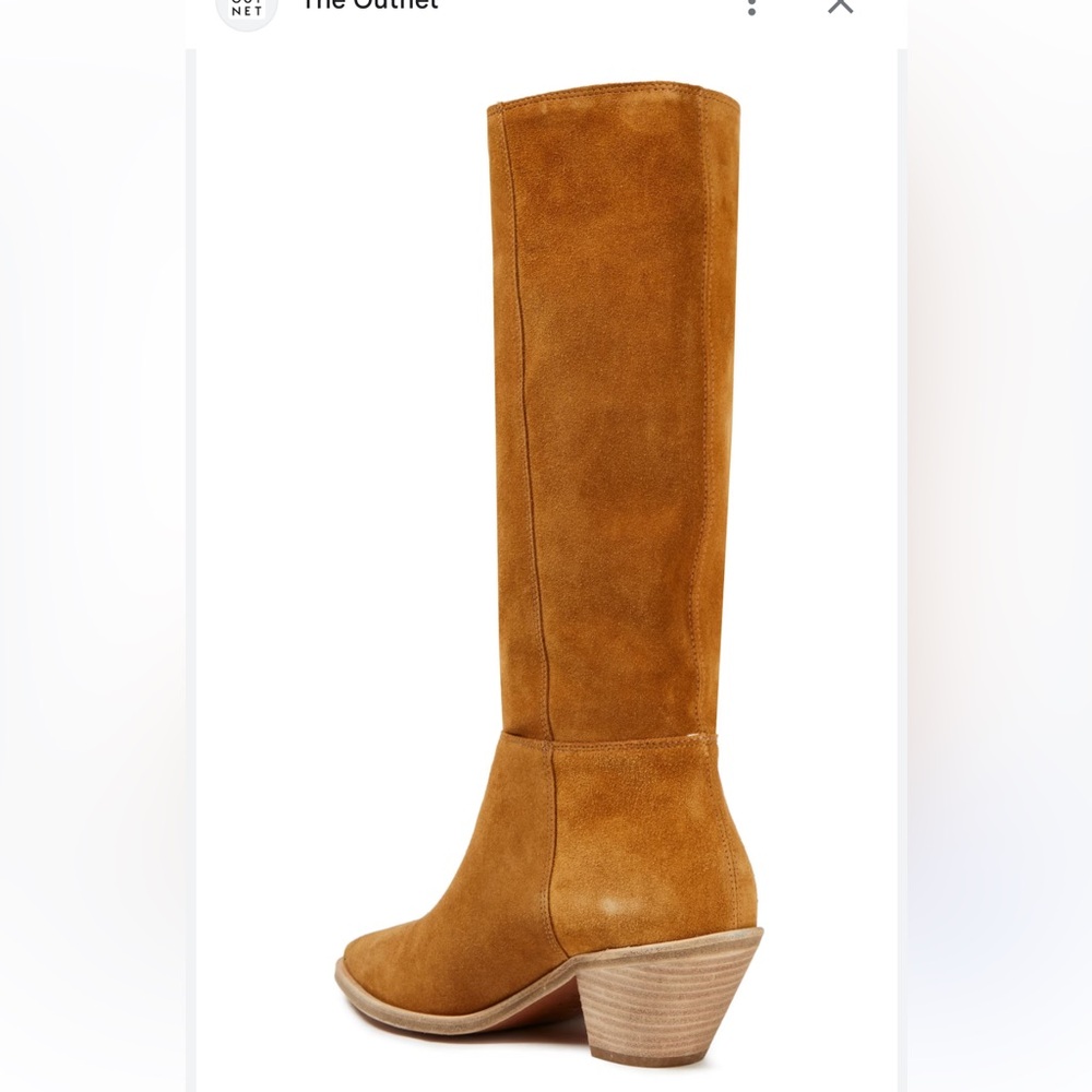 BA&SH Suede boots Tan leather  shops Cowboy - Picture 2 of 10